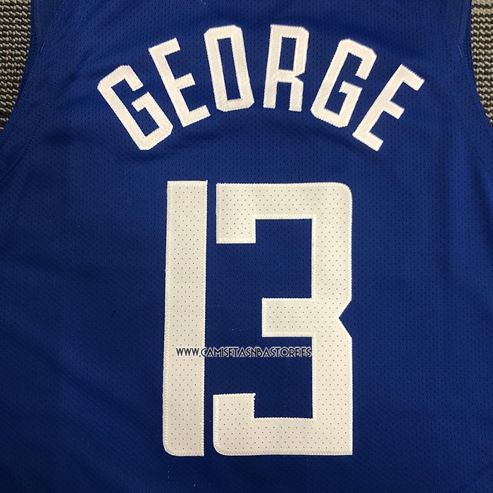 Paul George NO 13 Camiseta Los Angeles Clippers Icon Autentico 2020-21 Azul